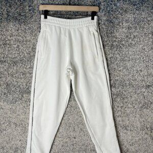Alexander Wang Pants Womens Extra Small White Joggers Tapered Logo‎ Side Pocket
